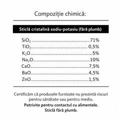 Set de 6 pahare pentru sampanie, transparent, din cristal de Bohemia, 190 ml, Waterfall
