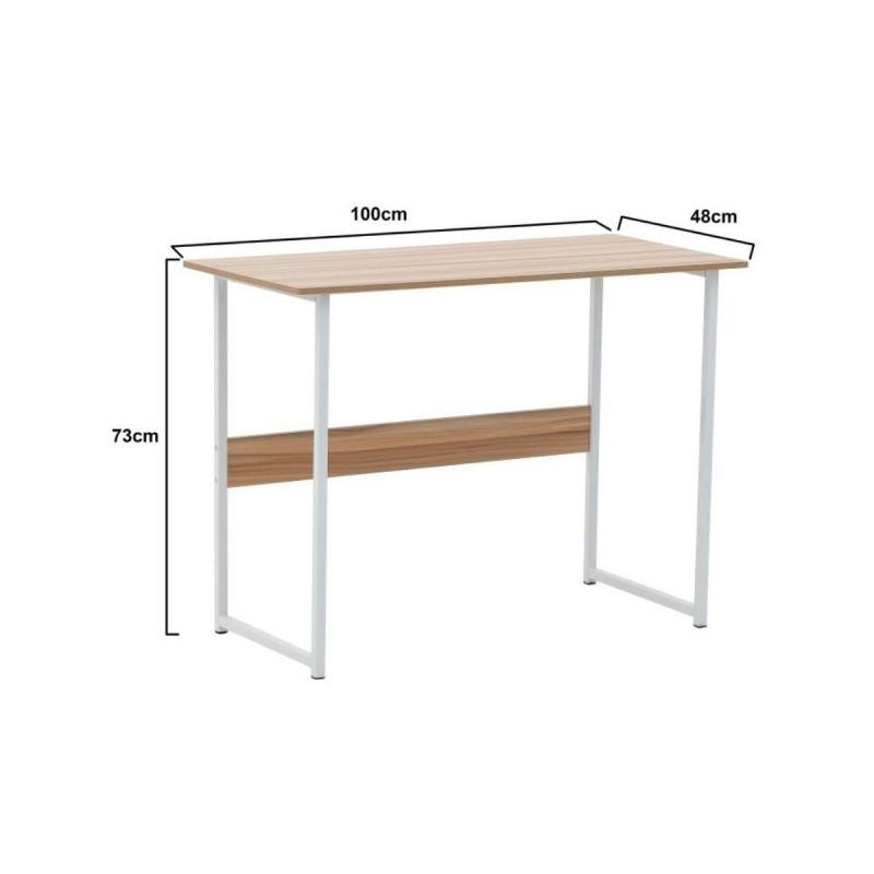 Birou maro / alb din lemn si metal 100x48x73 cm