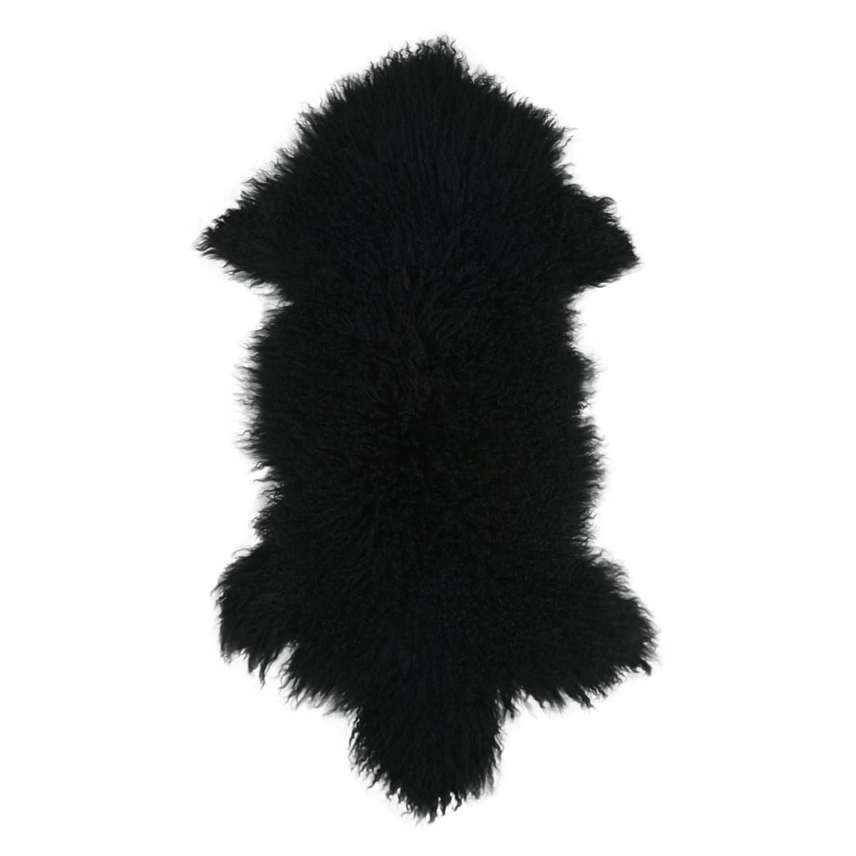 Blana naturala de oaie Tibetana, XL (90-110 cm), colorata Negru