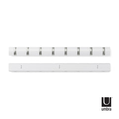 Cuier alb/argintiu din lemn 81x6 cm Flip 8 Umbra