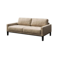 Canapea 2 locuri bej piele ecologica Musso Tufted Mesonica