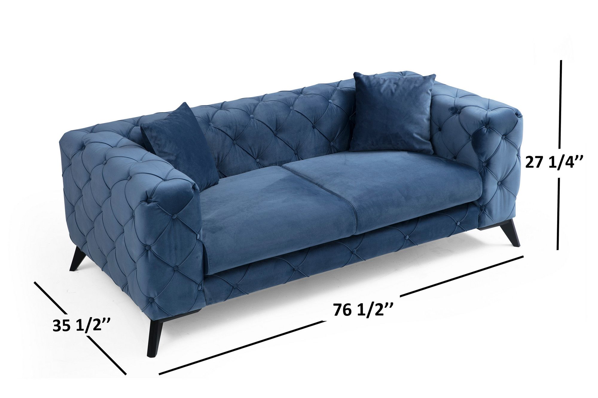 Canapea 2 locuri Como 2 Seater - Blue