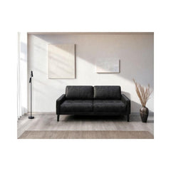 Canapea 2 locuri negru-vintage piele naturala Musso Tufted Mesonica