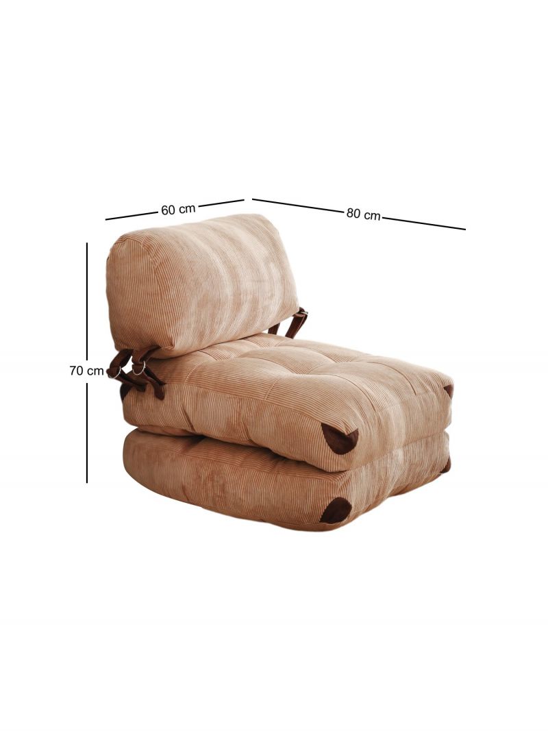 Canapea extensibila cu 1 loc Fold Kadife - Camel