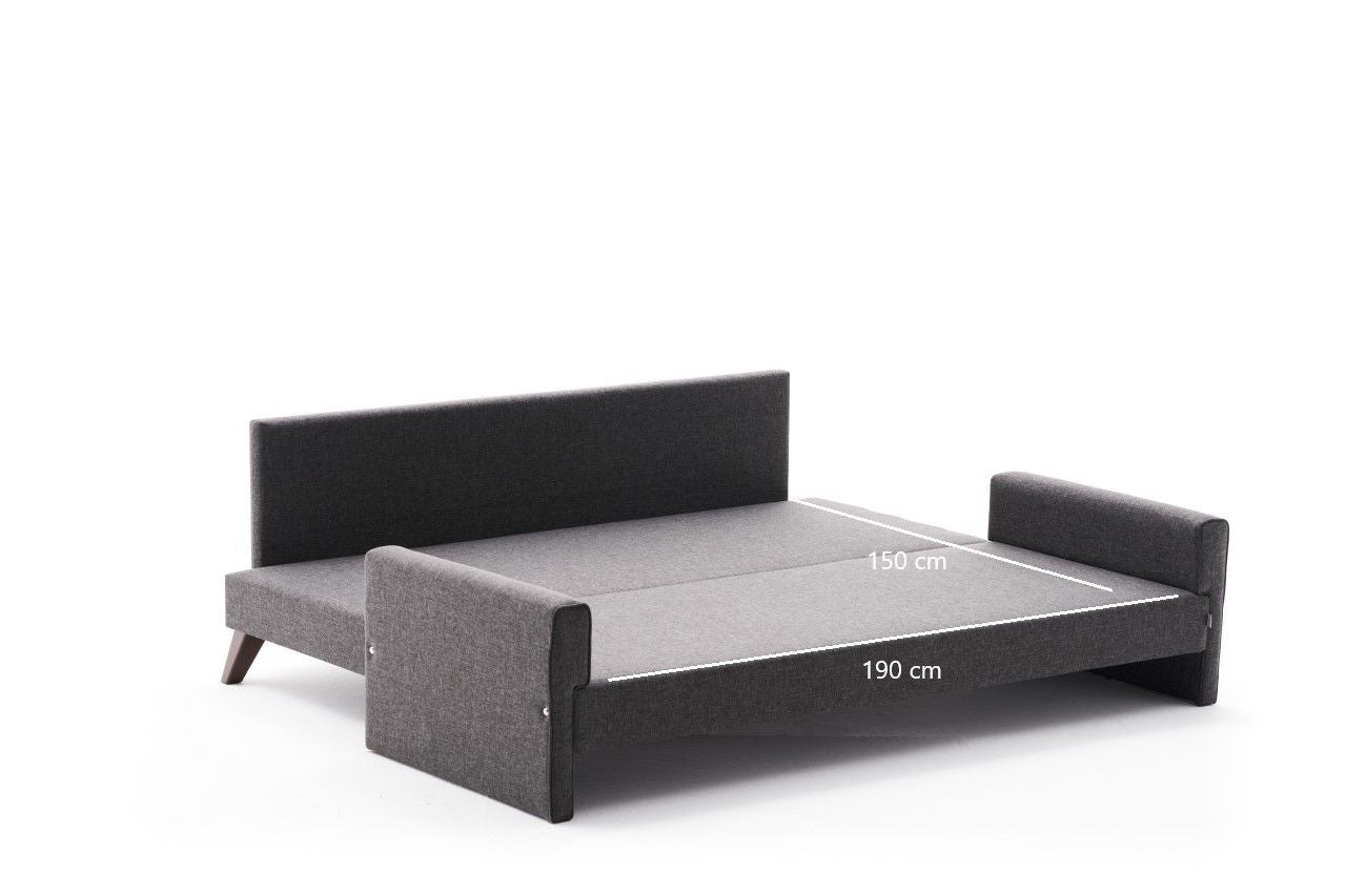 Canapea extensibila cu 3 locuri Bella Sofa Bed - Anthracite