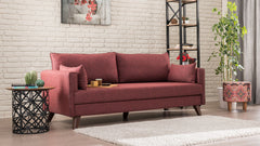 Canapea extensibila cu 3 locuri Bella Sofa Bed - Claret Red