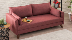 Canapea extensibila cu 3 locuri Bella Sofa Bed - Claret Red