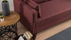 Canapea extensibila cu 3 locuri Bella Sofa Bed - Claret Red