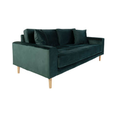 Canapea verde din catifea polieser 180 cm Lido House Nordic