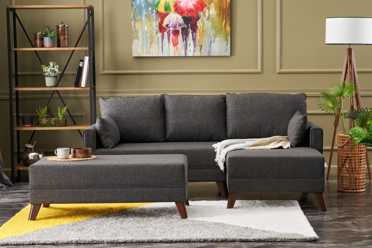 Coltar extensibil Bella Mini Corner Sofa Right - Anthracite