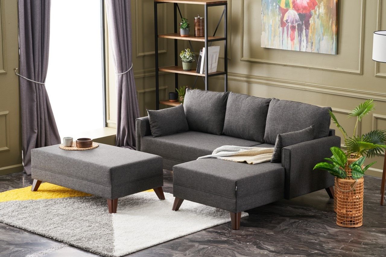 Coltar extensibil Bella Mini Corner Sofa Right - Anthracite