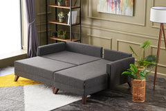 Coltar extensibil Bella Mini Corner Sofa Right - Anthracite