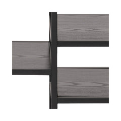 Comoda TV neagra din MDF melaminat si metal 120 cm Seaford Actona