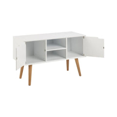 Comoda alba din lemn de stejar si MDF, 96 cm, Mitra Actona