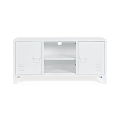 Comoda TV alba din otel 120,5 cm Cambridge Bizzotto