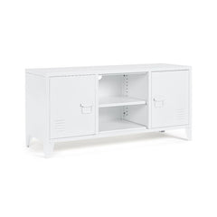 Comoda TV alba din otel 120,5 cm Cambridge Bizzotto