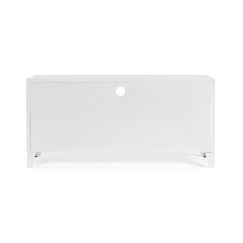 Comoda TV alba din otel 120,5 cm Cambridge Bizzotto