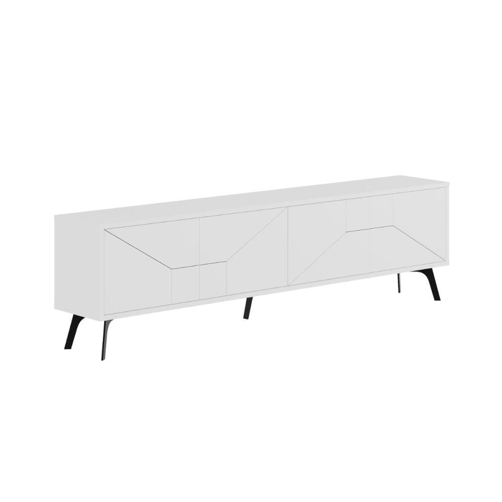 Comoda TV alba din PAL melaminat 180 cm Dune Decortie