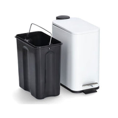 Cos de gunoi, alb, din plastic si metal, 5L, Pedal bin Zeller