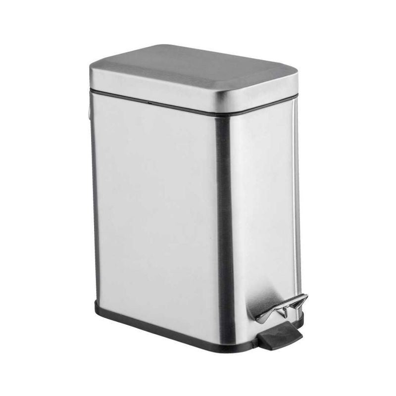 Cos de gunoi argintiu din inox, 5 litri, Square Wenko