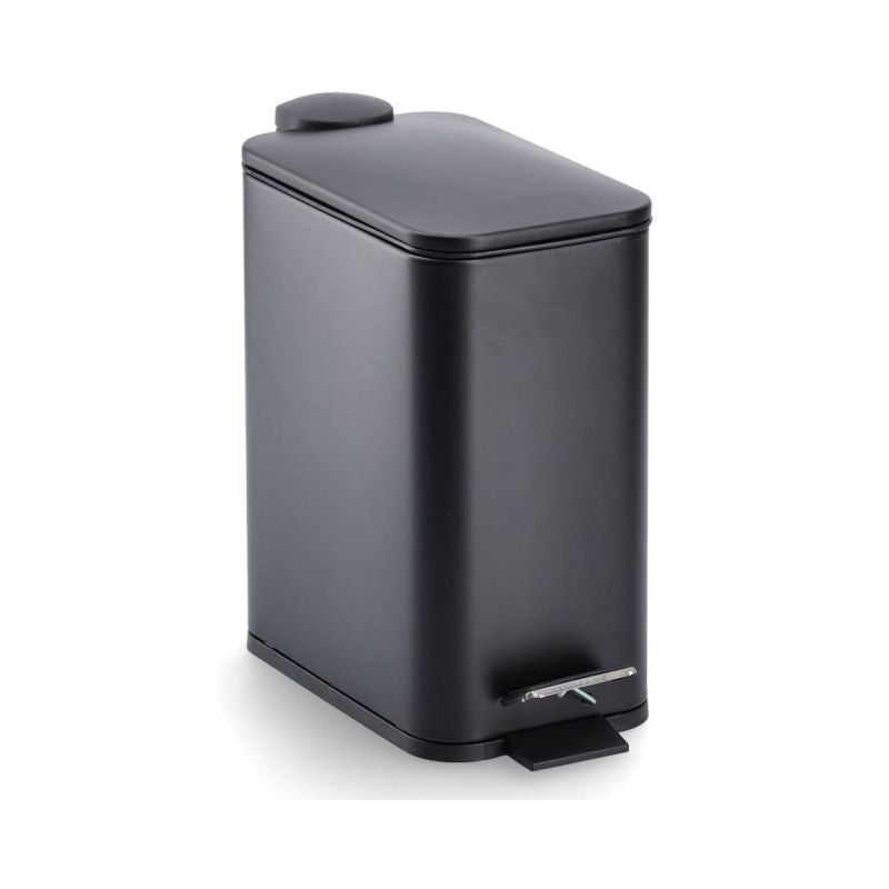 Cos de gunoi, negru, din plastic si metal, 5L, Pedal bin Zeller