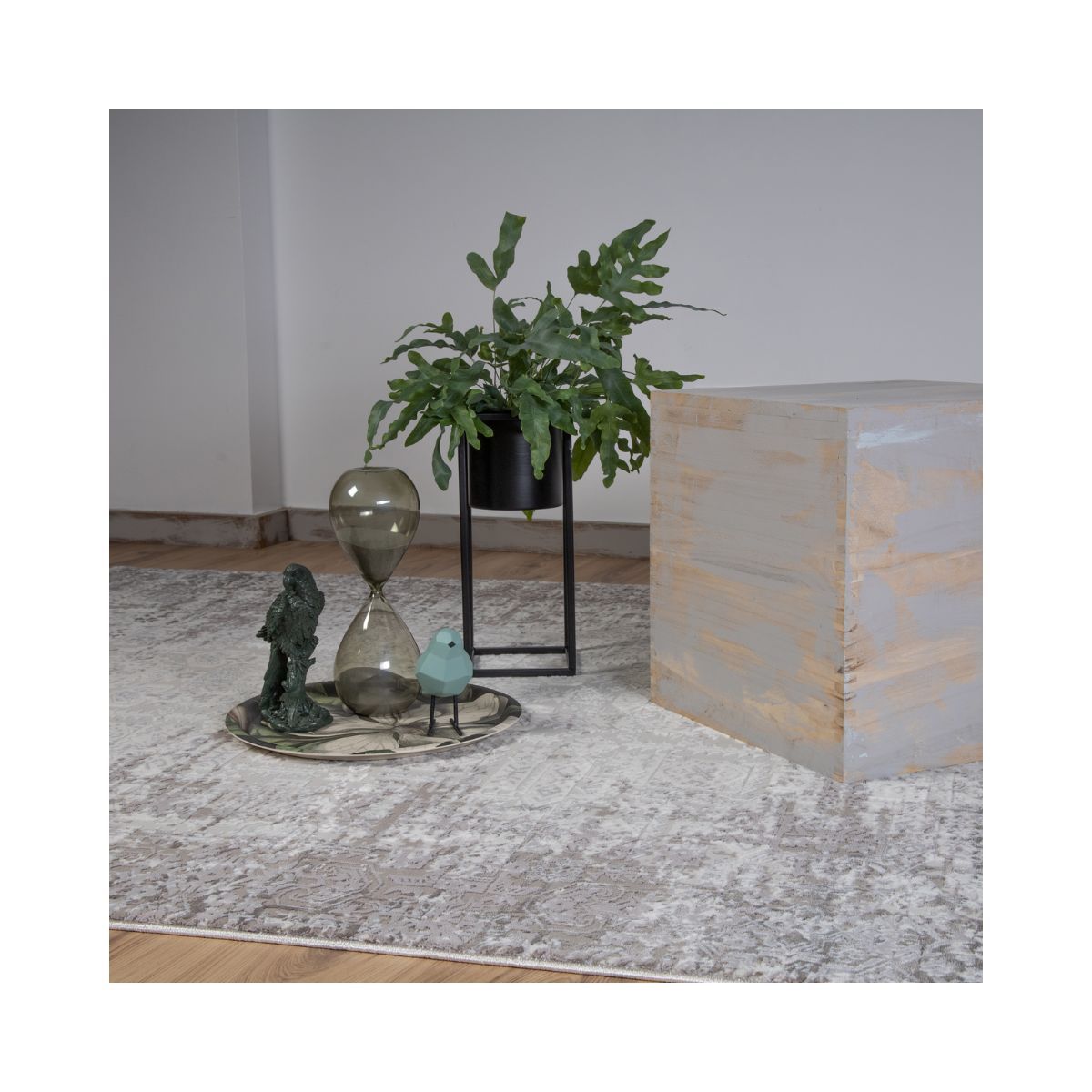 Covor taupe din poliester My Phoenix 120 Obsession