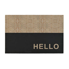 Covoras intrare Inart, 40x60 cm, model "HELLO", bej/ negru