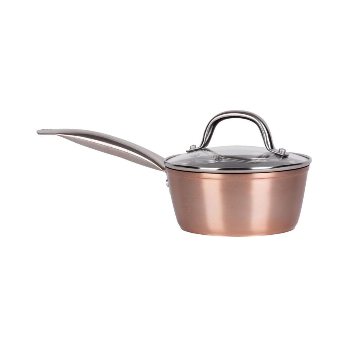 Cratita pentru sosuri MagicHome Copper Line, 16 cm diametru, 1.2 litri, cu capac