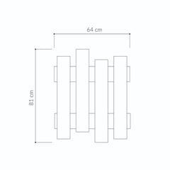 Cuier alb din PAL melaminat 64x81 cm Wave Decortie