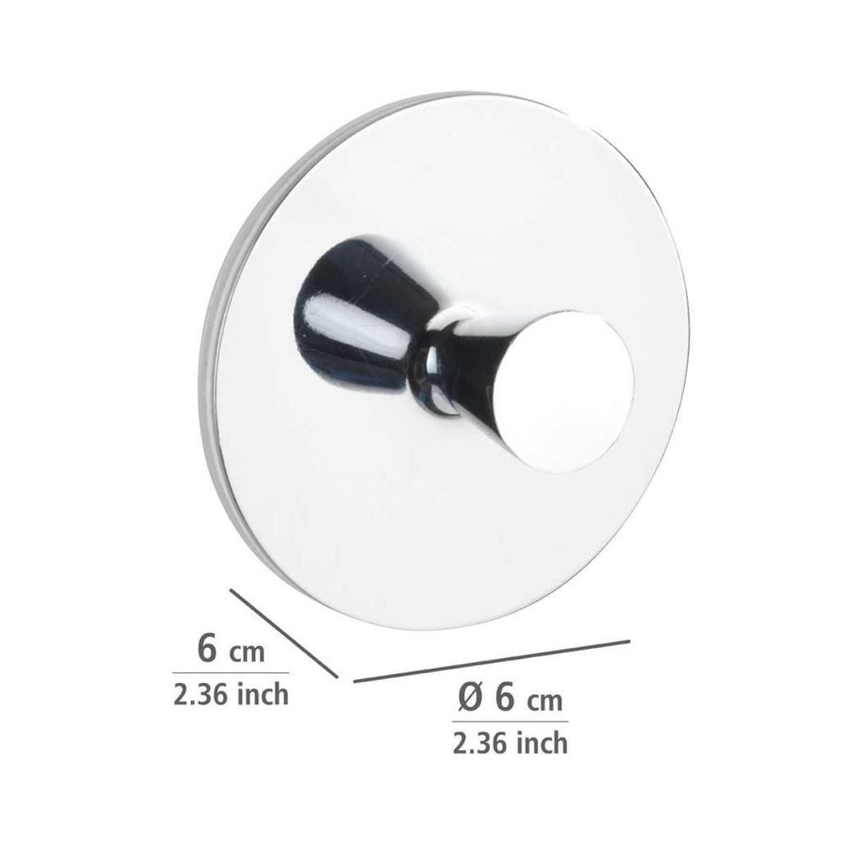 Cuier pentru prosoape, argintiu din inox Ø 6 cm, Pisa Wenko