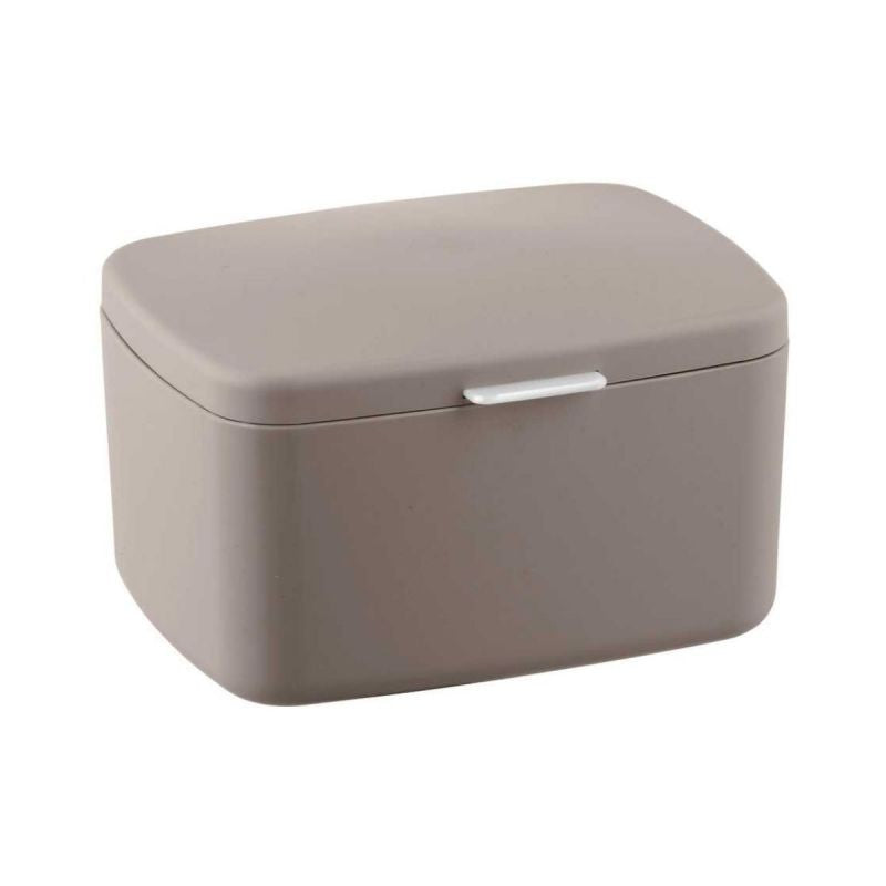 Cutie pentru accesorii de baie, taupe, din plastic 19,5 x 11 x 16 cm, Barcelona Wenko