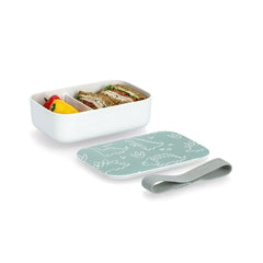 Cutie pentru sandwich, 750 ml, din plastic, alb/vernil Lunch box Dino Zeller