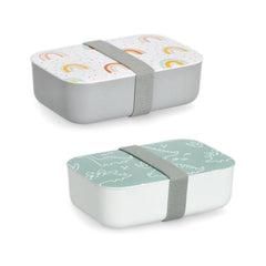 Cutie pentru sandwich, 750 ml, din plastic, alb/vernil Lunch box Dino Zeller