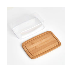 Cutie pentru unt, din bambus si plastic, 19 cm, Butter Dish Zeller