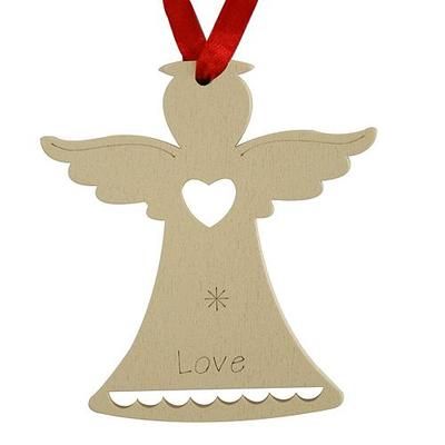 Decor de Craciun MagicHome, inger cu agatatoare Crem,  pachet 5 bucati
