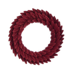 Decoratiune coronita rosie din politilena Ø40 cm Fancy Wreath Bizzotto