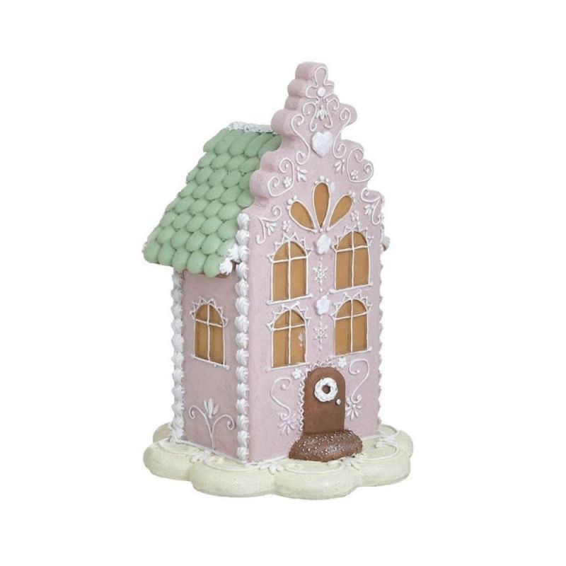 Decoratiune de Craciun roz/albastru pastel din polirasina 20 cm House Inart