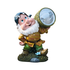 Decoratiune de gradina cu lampa solara cu 4 leduri, tip pitic, Strend Pro Gecco, 20x15x25 cm, din ceramica, multicolora