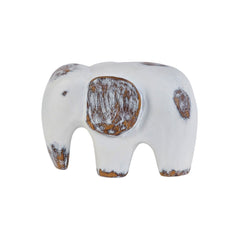 Decoratiune elefant alb din polirasina 11 cm Yazhi