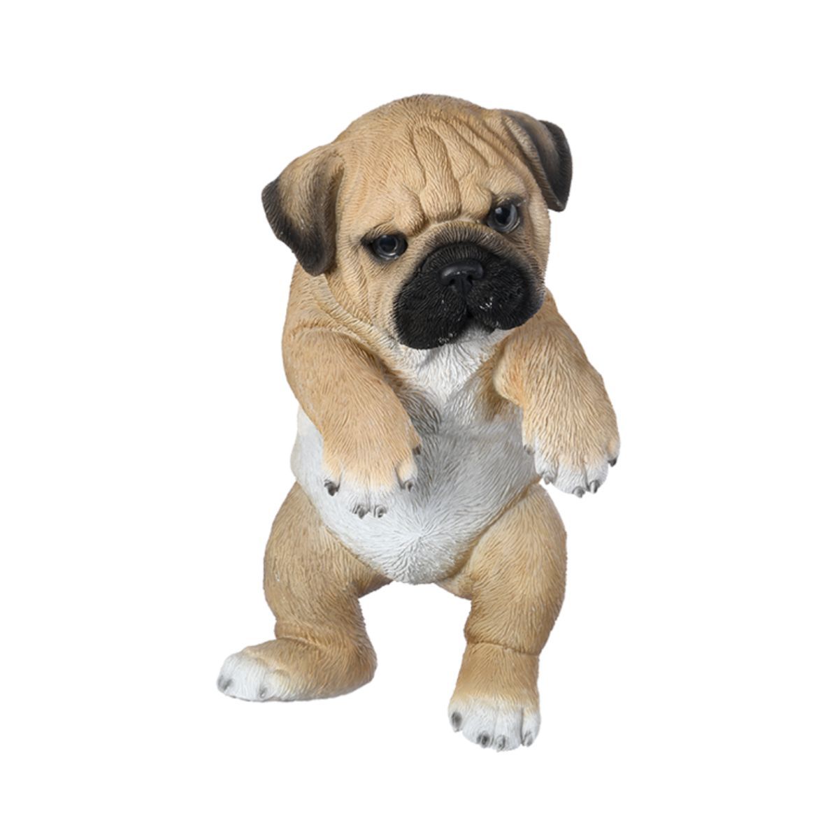 Decoratiune pentru gard, din polirasina, 21 cm, Caine Pug Esschert Design