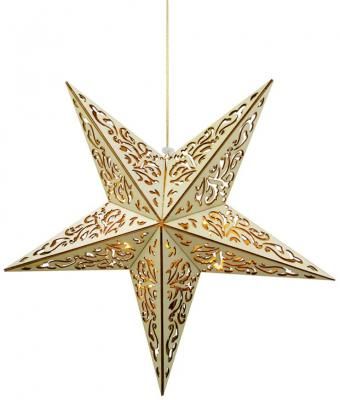 Decoratiune Stea de Craciun MagicHome, 10 LED-uri, alb cald, 40 cm