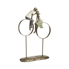 Decoratiune aurie din polirasina Cuplu pe bicicleta 24X8X35 Inart