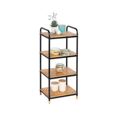 Etajera din bambus si metal 42 x 94,5 x 33,5 cm Loft Wenko