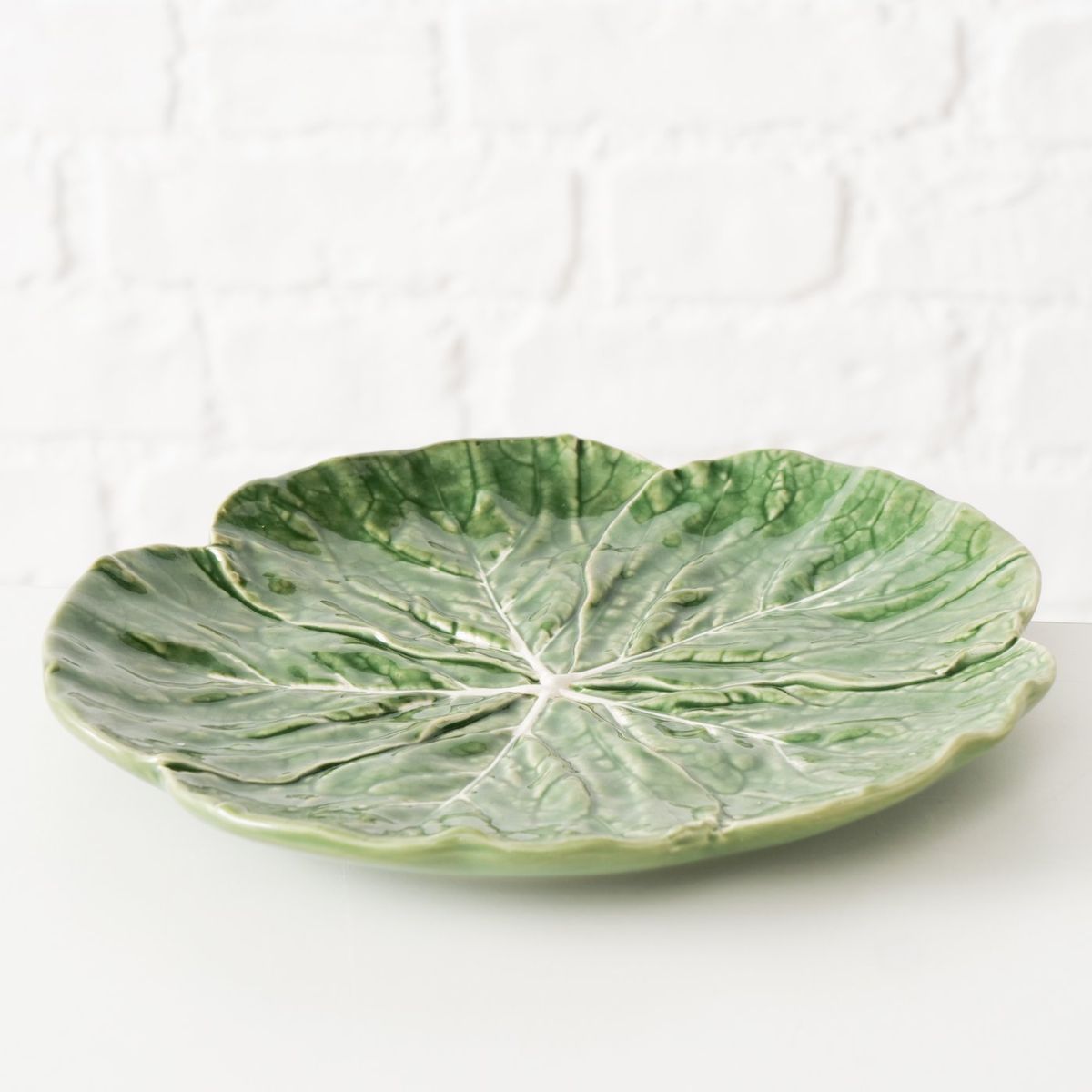 Farfurie verde ceramicaØ20,5 cm Cabbage Boltze