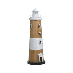 Felinar din lemn si metal, cu LED, Ø15X46 cm Lighthouse Inart