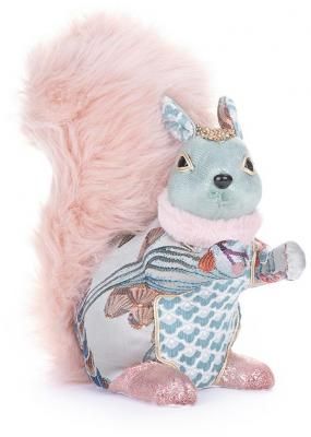 Figurina de Craciun Veverita MagicHome, albastra, 22x13x24 cm
