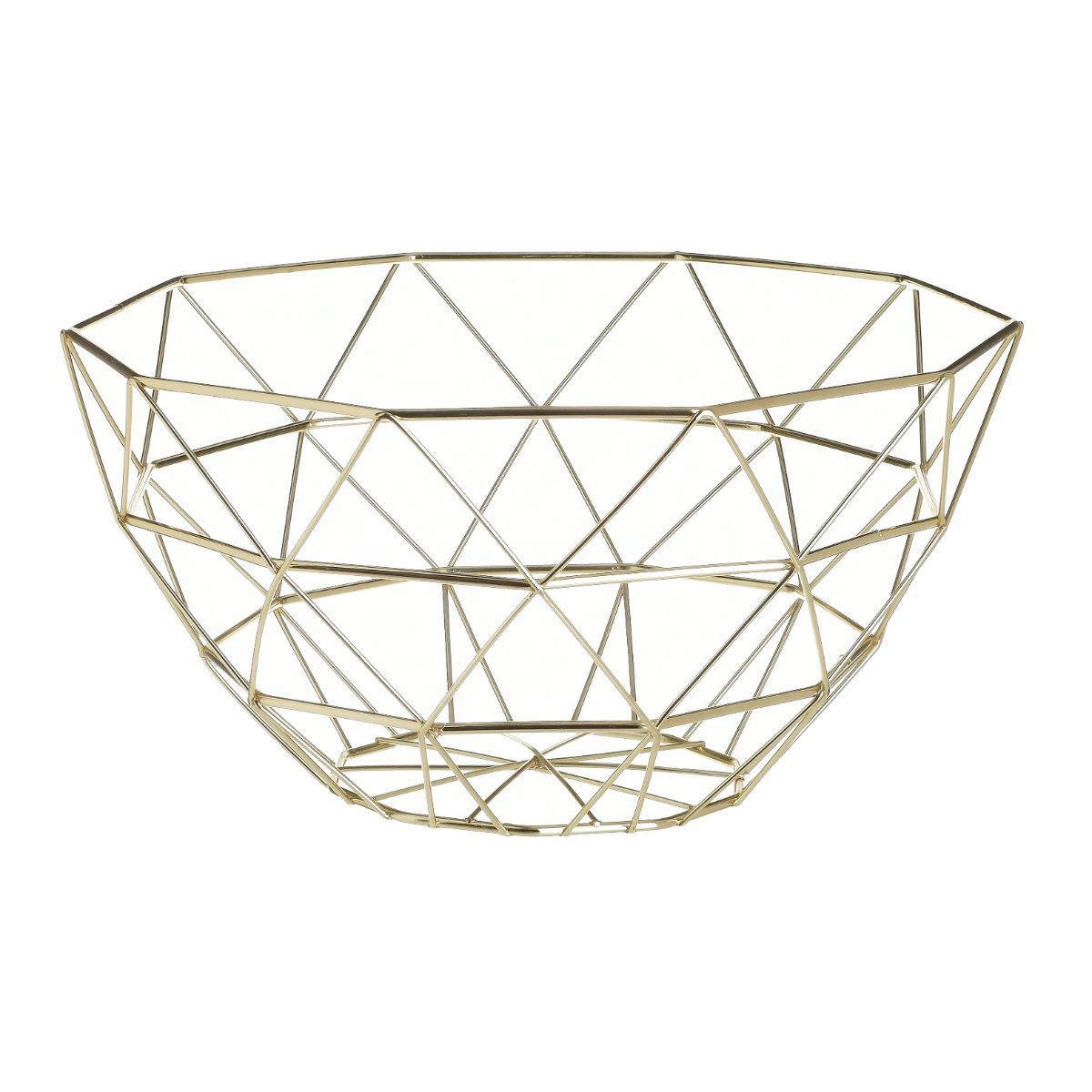 Fructiera cu design modern, aurie, 28 cm