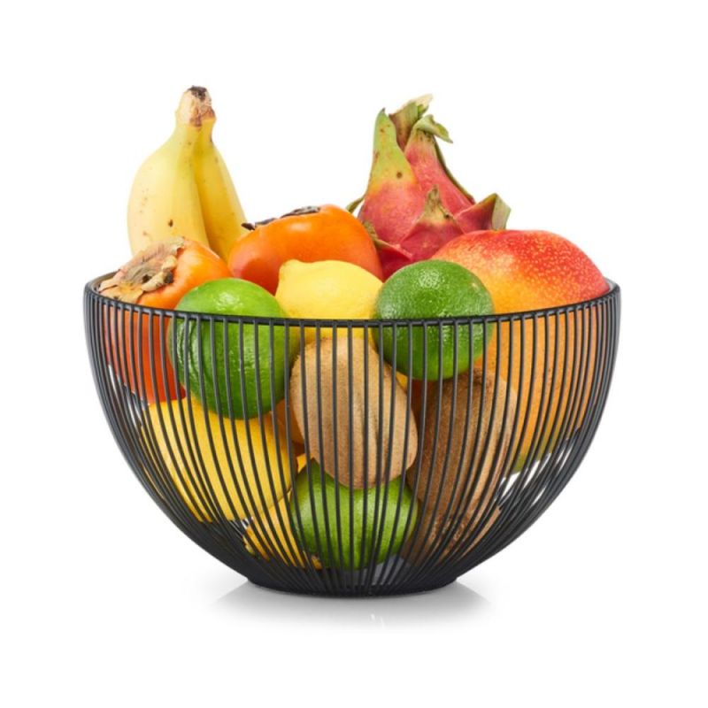 Fructiera neagra din metal Ø25 cm Fruit Basket Zeller