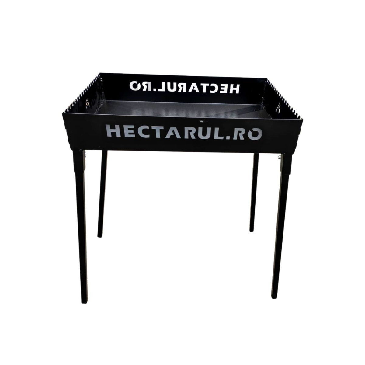 Gratar pentru gradina Hectarul , din tabla de 2 mm, tije din otel de 6 mm, picioare detasabile, vopsit electrostatic, model V