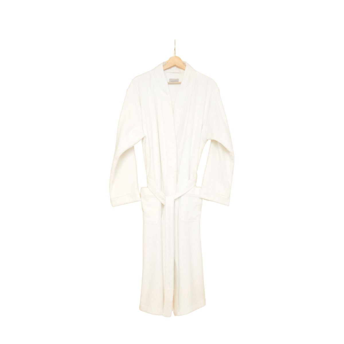 Halat de baie din bumbac 100% marimea L, Maisonette Pure Bathrobe, crem ivory